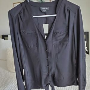 Bebe black blouse